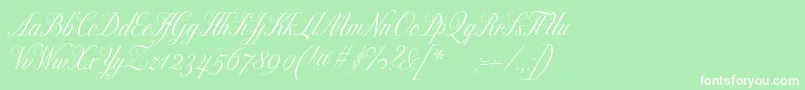 Excelsorscript Font – White Fonts on Green Background