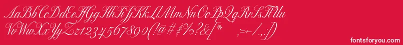 Excelsorscript Font – White Fonts on Red Background
