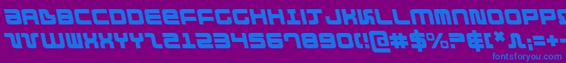 フォントDirektorleft – 紫色の背景に青い文字