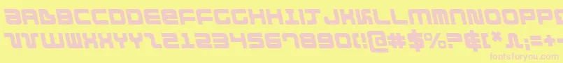 Direktorleft Font – Pink Fonts on Yellow Background