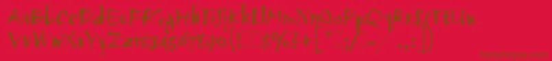 Police TwangLetPlain.1.0 – polices brunes sur fond rouge