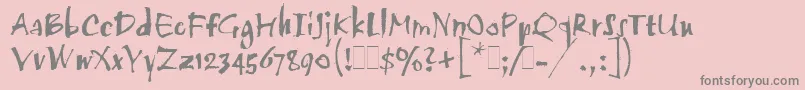 TwangLetPlain.1.0 Font – Gray Fonts on Pink Background