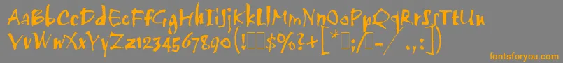 TwangLetPlain.1.0 Font – Orange Fonts on Gray Background