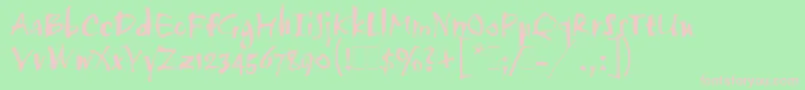 TwangLetPlain.1.0-Schriftart – Rosa Schriften auf grünem Hintergrund