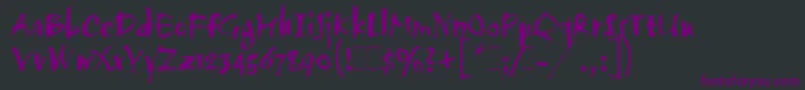 TwangLetPlain.1.0 Font – Purple Fonts on Black Background