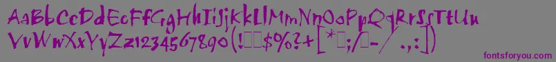 Шрифт TwangLetPlain.1.0 – фиолетовые шрифты на сером фоне