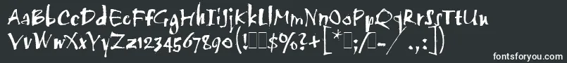 TwangLetPlain.1.0 Font – White Fonts on Black Background