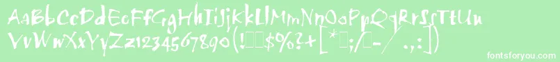 TwangLetPlain.1.0 Font – White Fonts on Green Background