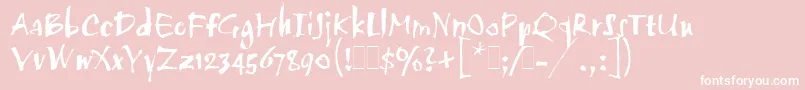 TwangLetPlain.1.0 Font – White Fonts on Pink Background