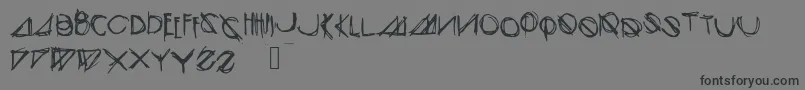 Modernsketch-Schriftart – Schwarze Schriften auf grauem Hintergrund