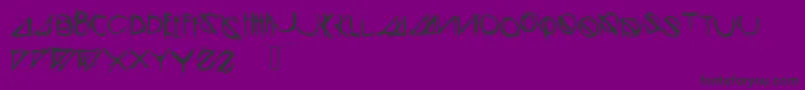 Fonte Modernsketch – fontes pretas em um fundo violeta