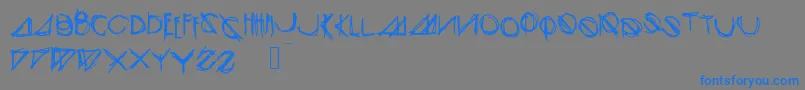 Шрифт Modernsketch – синие шрифты на сером фоне