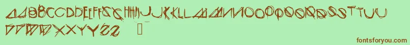 Czcionka Modernsketch – brązowe czcionki na zielonym tle