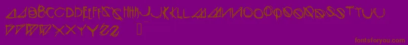 Modernsketch Font – Brown Fonts on Purple Background