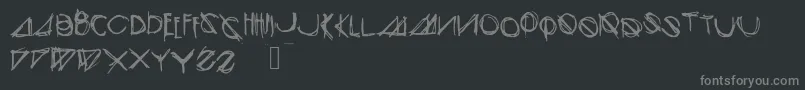 Шрифт Modernsketch – серые шрифты на чёрном фоне