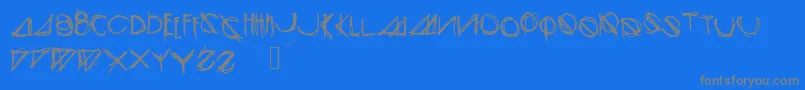 Czcionka Modernsketch – szare czcionki na niebieskim tle
