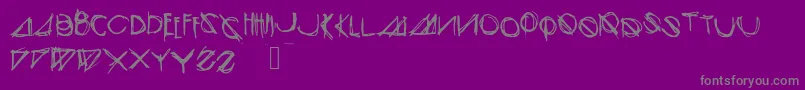 Modernsketch-fontti – harmaat kirjasimet violetilla taustalla