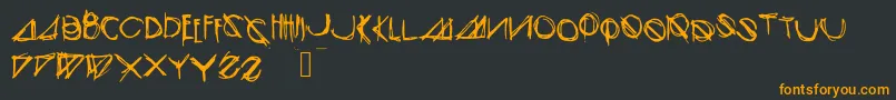 Шрифт Modernsketch – оранжевые шрифты на чёрном фоне