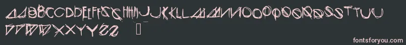 Шрифт Modernsketch – розовые шрифты на чёрном фоне