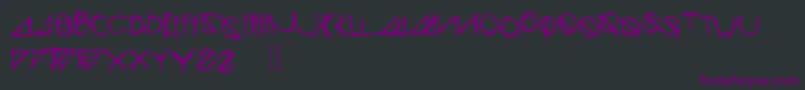 Шрифт Modernsketch – фиолетовые шрифты на чёрном фоне