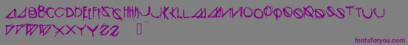 Modernsketch-fontti – violetit fontit harmaalla taustalla