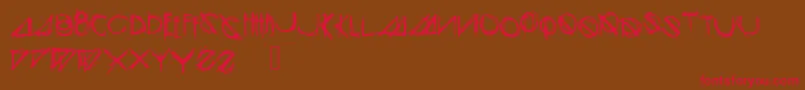 Шрифт Modernsketch – красные шрифты на коричневом фоне
