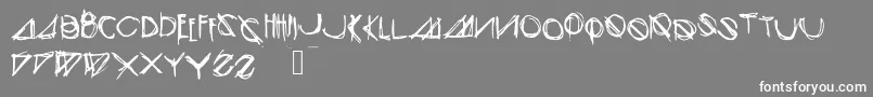 フォントModernsketch – 灰色の背景に白い文字