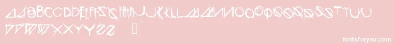 フォントModernsketch – ピンクの背景に白い文字
