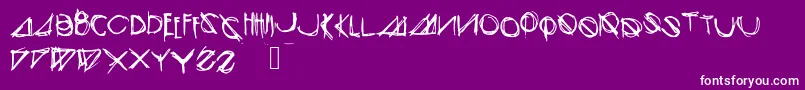Шрифт Modernsketch – белые шрифты на фиолетовом фоне