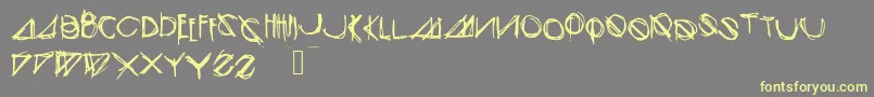 Шрифт Modernsketch – жёлтые шрифты на сером фоне