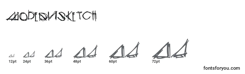 Modernsketch Font Sizes