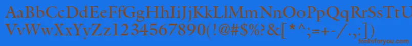 Шрифт GalliardstdRoman – коричневые шрифты на синем фоне