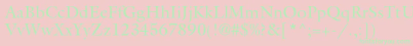 GalliardstdRoman Font – Green Fonts on Pink Background