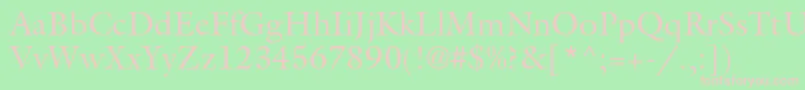 GalliardstdRoman Font – Pink Fonts on Green Background