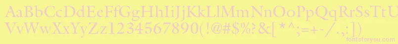 GalliardstdRoman Font – Pink Fonts on Yellow Background