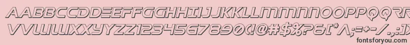 Singaporesling3Dital Font – Black Fonts on Pink Background