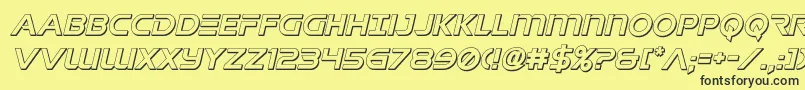 Singaporesling3Dital Font – Black Fonts on Yellow Background