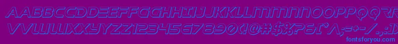 Singaporesling3Dital Font – Blue Fonts on Purple Background
