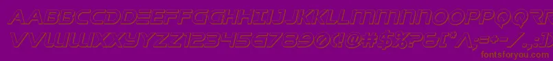 Singaporesling3Dital Font – Brown Fonts on Purple Background