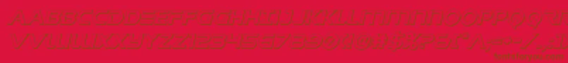 Шрифт Singaporesling3Dital – коричневые шрифты на красном фоне
