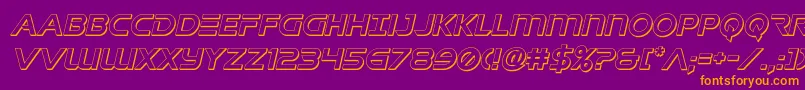 Singaporesling3Dital Font – Orange Fonts on Purple Background