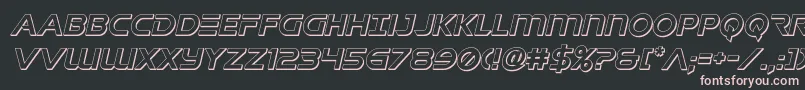 Singaporesling3Dital Font – Pink Fonts on Black Background