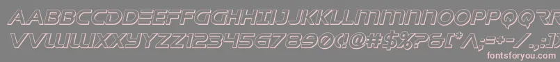 Singaporesling3Dital Font – Pink Fonts on Gray Background