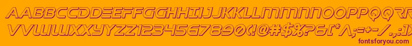 Singaporesling3Dital Font – Purple Fonts on Orange Background