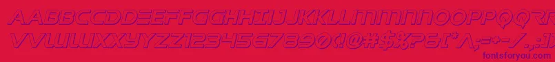 Singaporesling3Dital Font – Purple Fonts on Red Background
