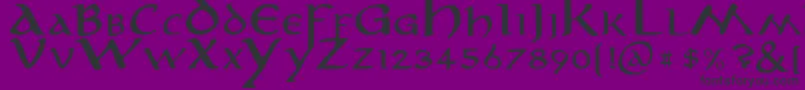 フォントAnirm – 紫の背景に黒い文字