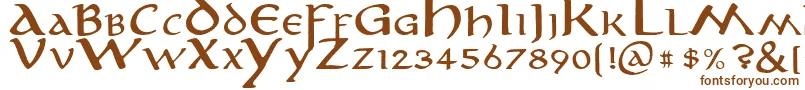 Anirm-fontti – ruskeat fontit valkoisella taustalla
