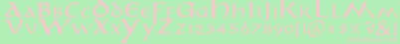 Anirm Font – Pink Fonts on Green Background