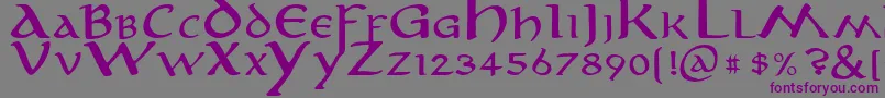 Anirm-fontti – violetit fontit harmaalla taustalla