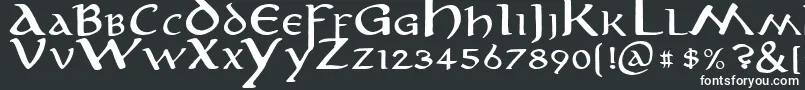 Шрифт Anirm – белые шрифты на чёрном фоне